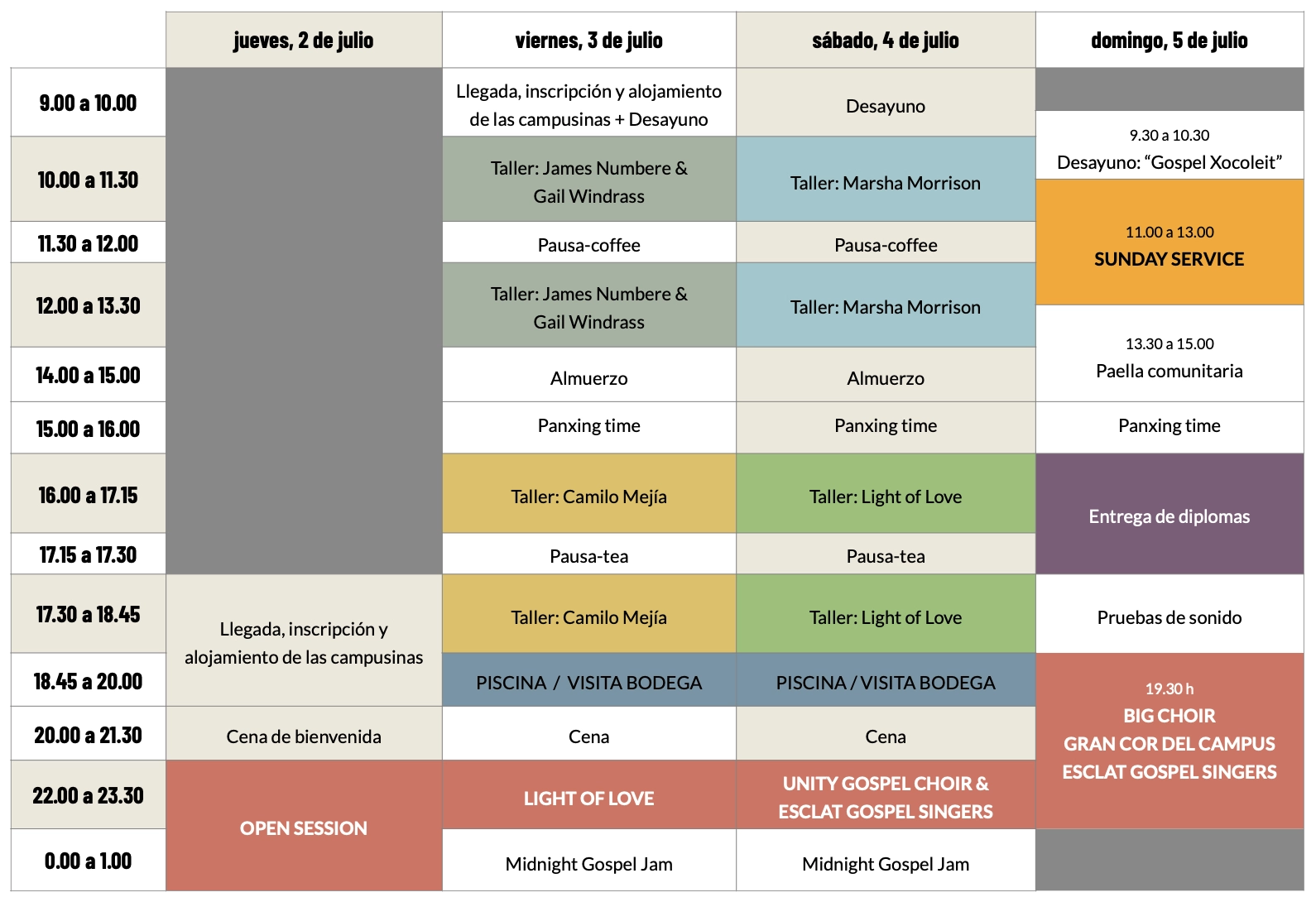 horario